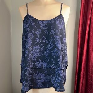 Blue floral camisole